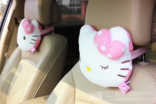 Japanese-style cartoon-style car headrest pillow, cervical pillow, car seat backrest, cute, four seasons universal, automotive headrest