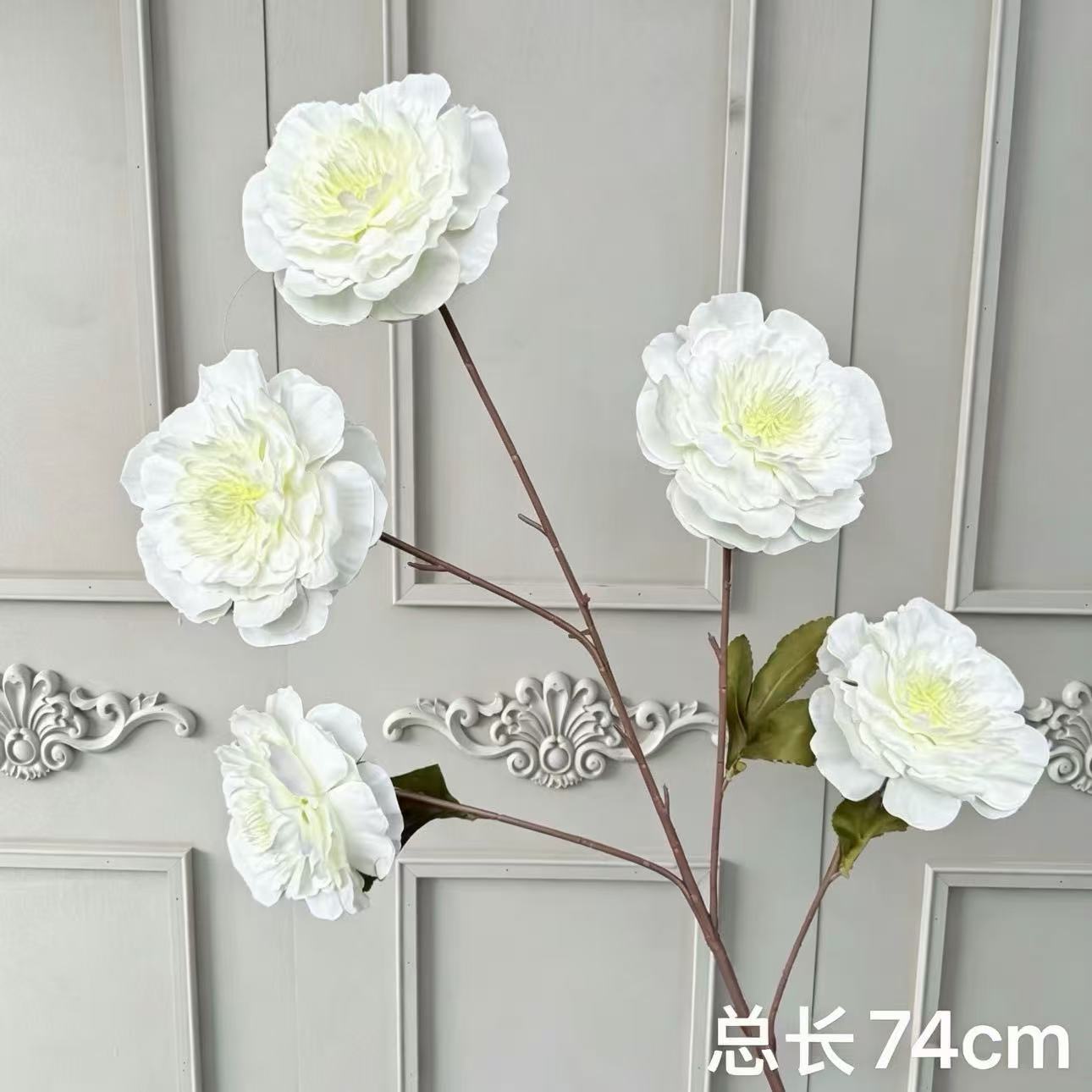 Flores artificiales blancas para decoración de escenarios, escaparates, arreglos de rosas, arte floral suave y composiciones florales.