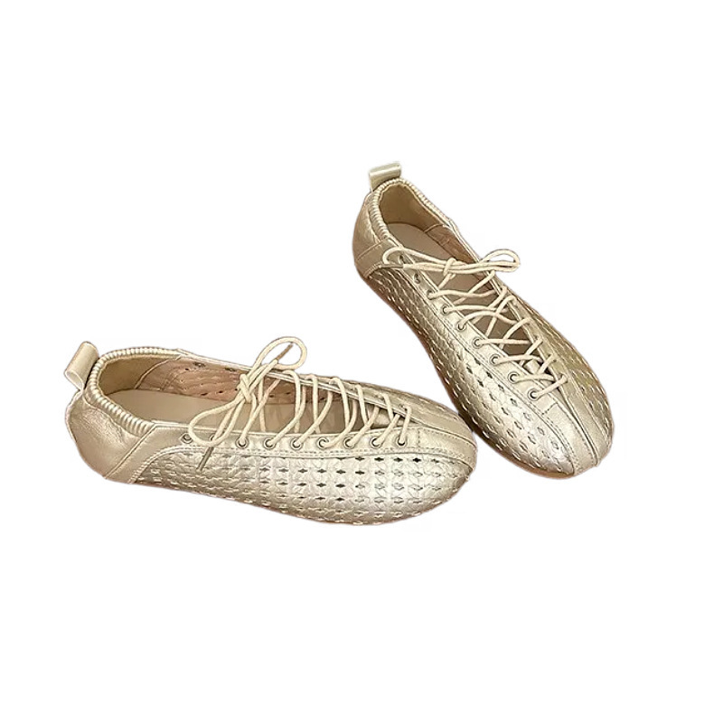 2026 primavera y verano retro correa francesa trenzada correa de agujero Mary Jane zapatos de ballet soleos sandalias romanas