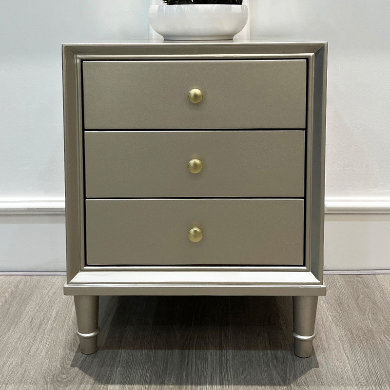 American-Style Bedside Table, Light Luxury Home Storage Cabinet, Modern Wall-Mounted Bedside Cabinet, Bedroom Solid Wood Simple Storage Cabinet