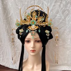 古风敦煌发冠汉服头饰流苏发饰配饰女式精致超美发冠套装头饰