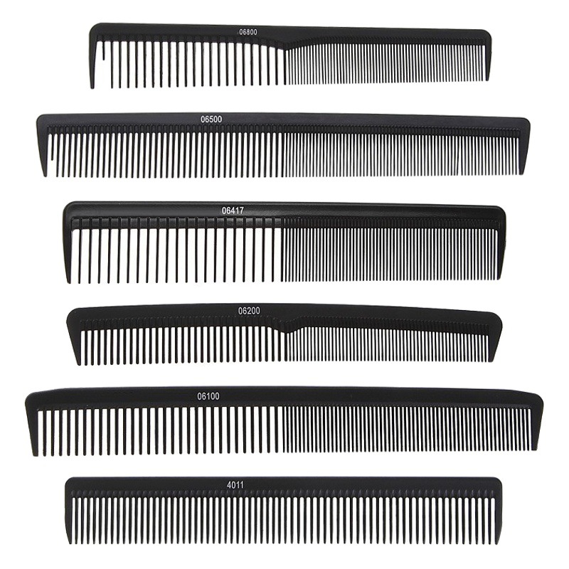 Cruz-frontera popular peluquería hogar alta temperatura resistente de plástico pelo peine punta cola peine de doble cara peine Tony cubierta peine