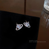 Zirconium, brand earrings, simple and elegant design, internet celebrity