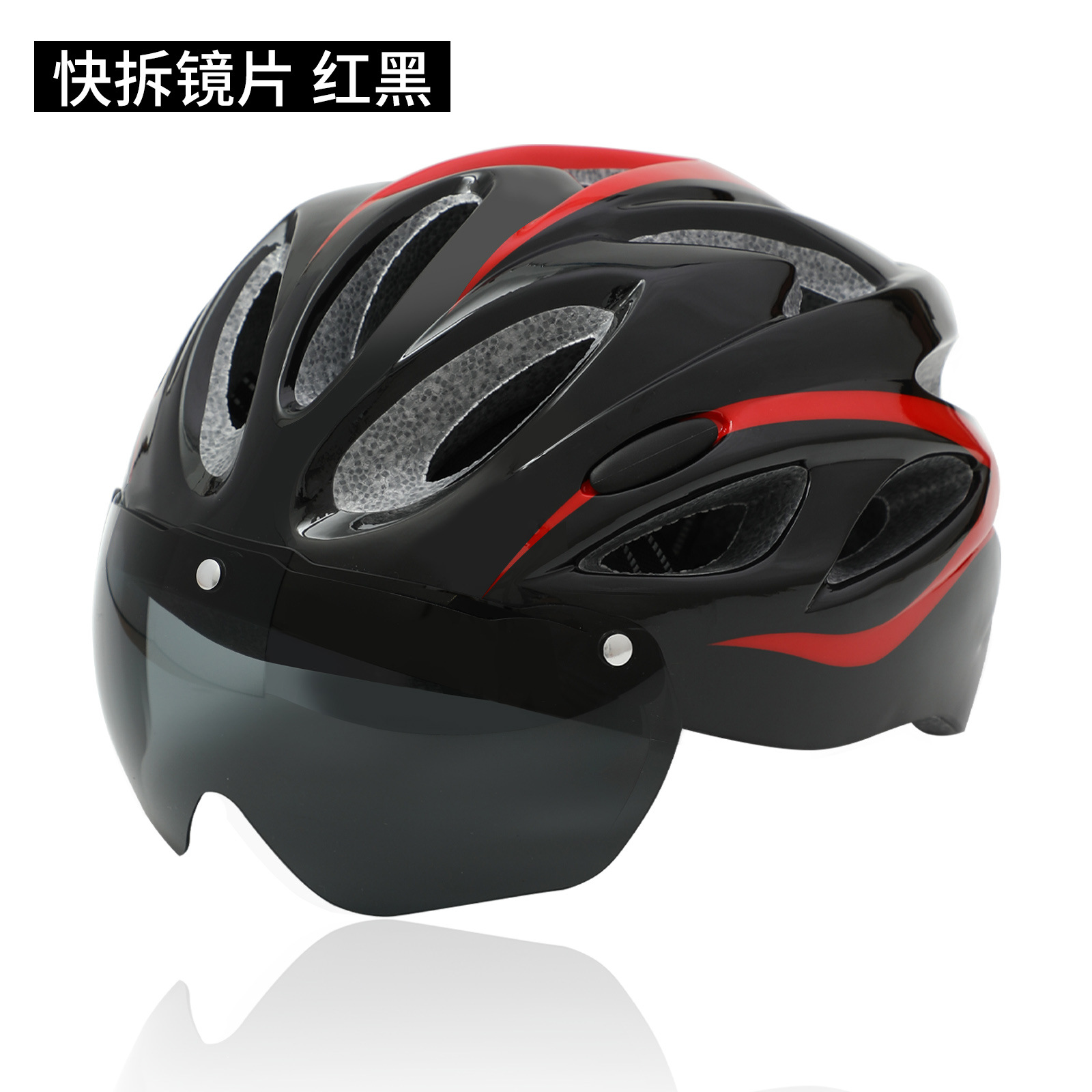 Nuevo estándar nacional casco de montar con luz trasera recargable luminoso Mountain Road bicicleta casco hombres casco equipo