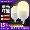 led灯泡暖光塑包铝球泡灯E27螺口家用高亮无频闪led灯跨境热销