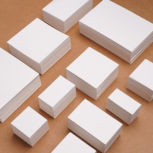 空白小卡片DIY手绘涂鸦自制明信片硬质白卡片纸英语单词拼音识字