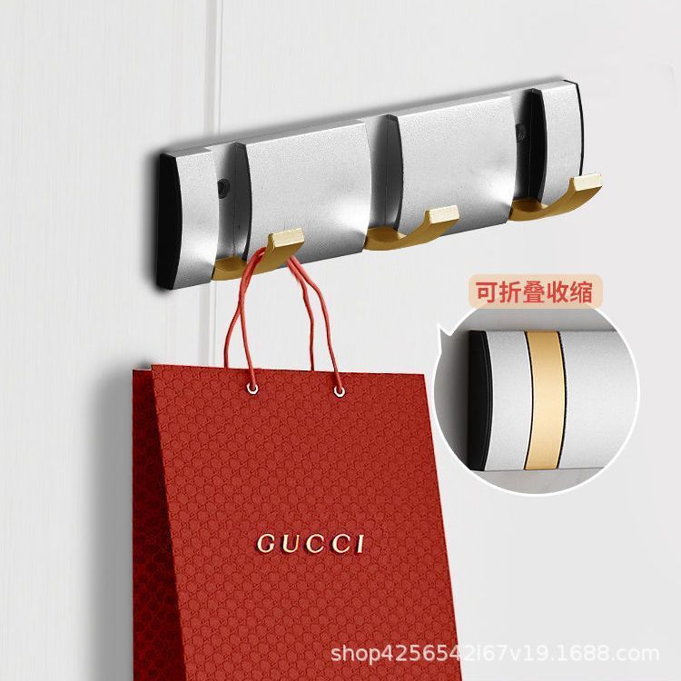 Gancho de ropa invisible creativo de aluminio espacial gancho de ropa de pared gancho de ropa sin perforar