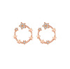 Fashionable jewelry, earrings, Korean style, silver 925 sample, light luxury style, simple and elegant design