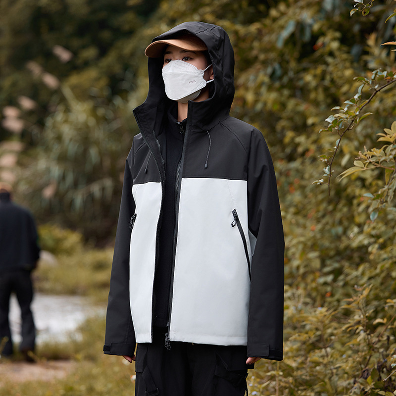 冲锋衣女三合一新款户外防风防水加绒内胆印logo批发加厚外套男款|undefined