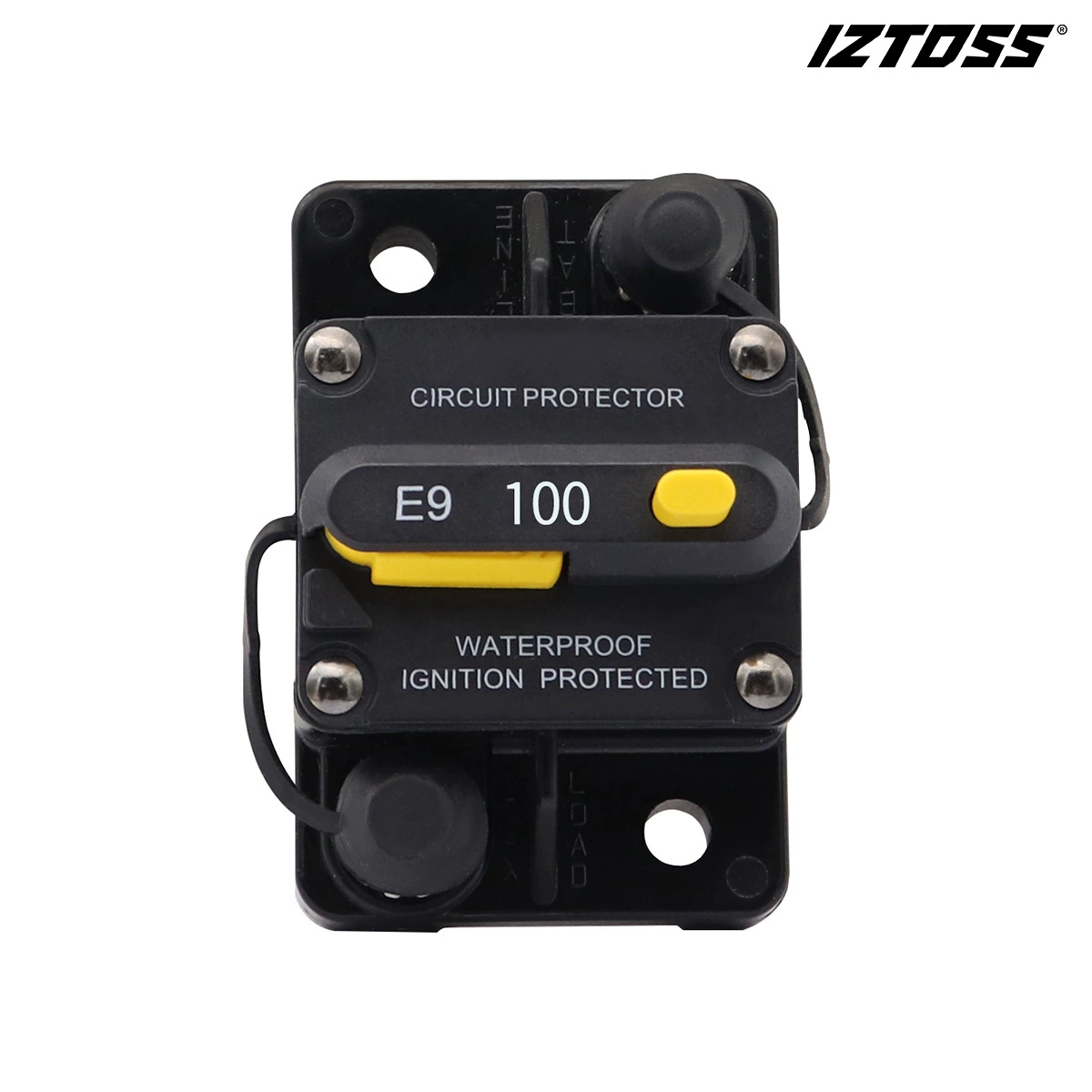 Автомобильный автоматический выключатель 100A ручной сброс с переключателем, защита автоматического выключателя, самовосстанавливающийся держатель предохранителя, квадратный