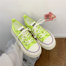 春夏季新款厚底学生增高帆布鞋女2024韩版百搭透气小白鞋直播女鞋