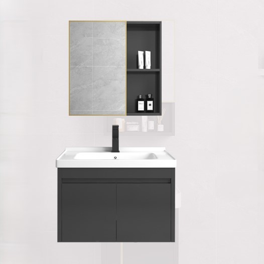 gabinete de baño de aluminio espacial tipo pared tipo lavabo cerámico pequeño tipo hogar lavabo integrado lavabo pequeño lavabo combinación de gabinete lavabo