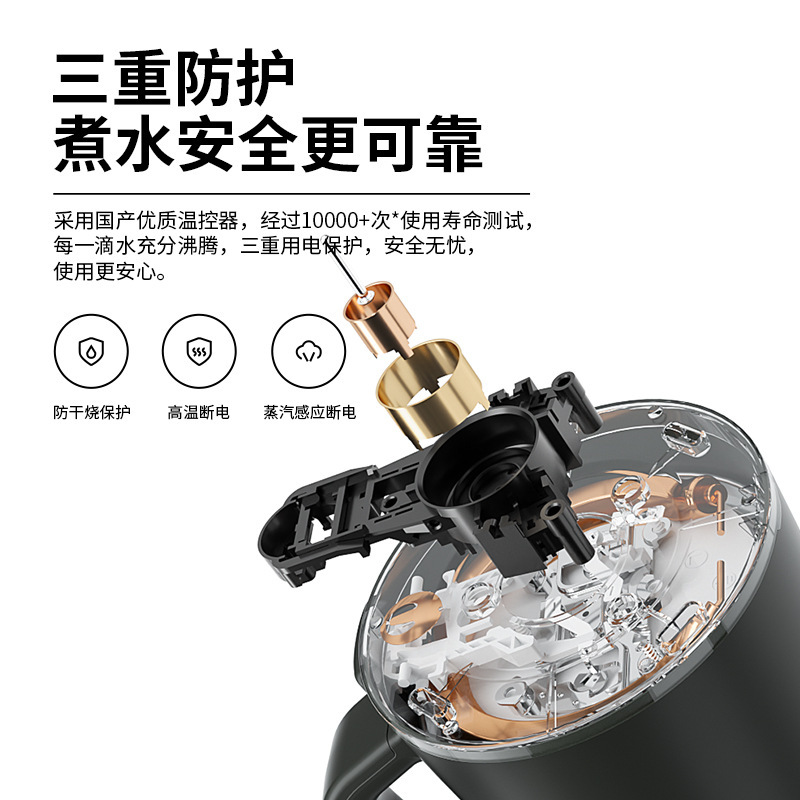 ホテルの部屋特別なケトルトレイセット 0.8L 小型電気ケトル 304 小容量 B&B ホテル|undefined