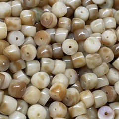 8mm小肠菩提根蒜瓣大肠虎斑花皮老料精抛菩提子散珠菩提根批发