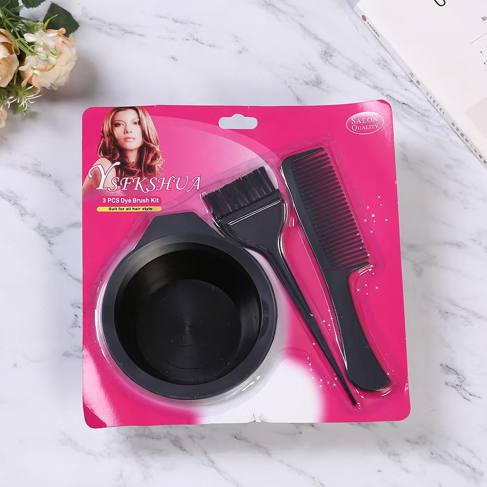 Herramientas de teñido de cabello transfronterizo pincel de teñido de cabello conjunto de cepillo de aceite pincel de teñido de cabello conjunto de cepillo de cabello suave tazón de teñido de cabello al por mayor