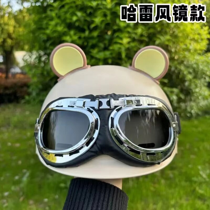 3C certified men's and women's electric vehicle helmet, couple's Harley retro half helmet, motorcycle all-season riding safety helmet