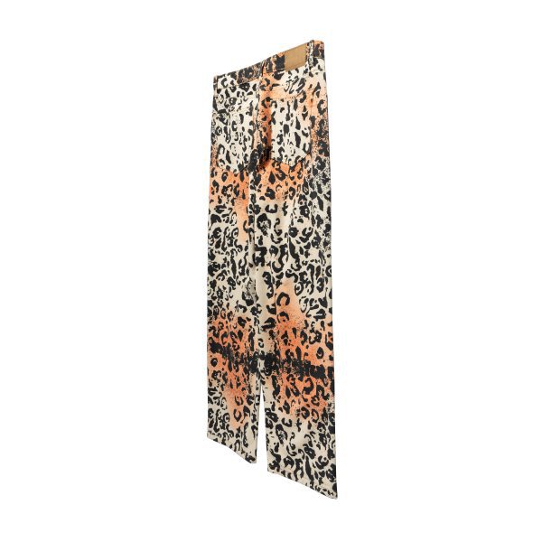 Herren Jeans Mit Leopardenmuster Weite Gerade Passform Locker_voghion.com