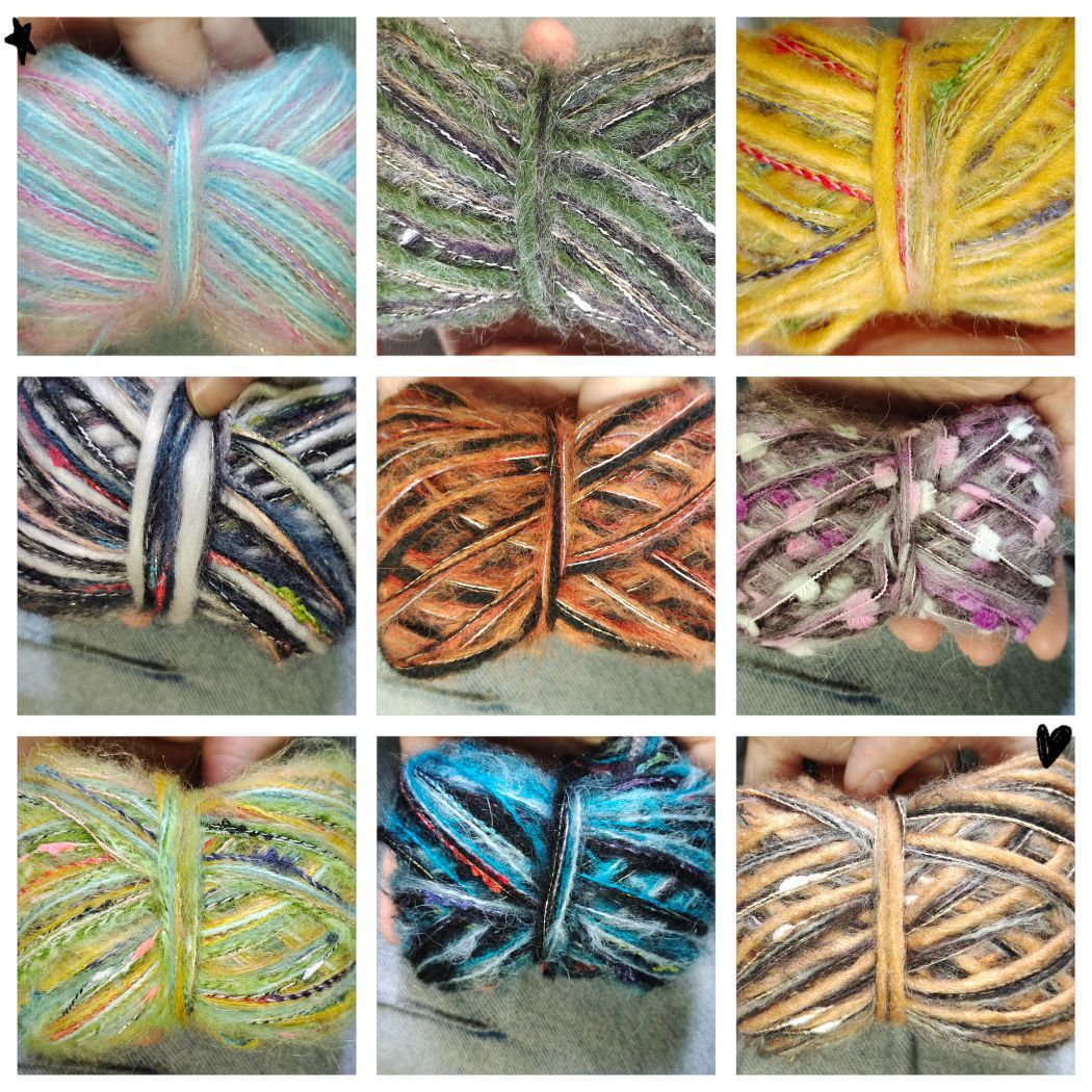 前仓姑娘 特色手混线马海毛色彩围巾帽子手套口金包手工编织毛线