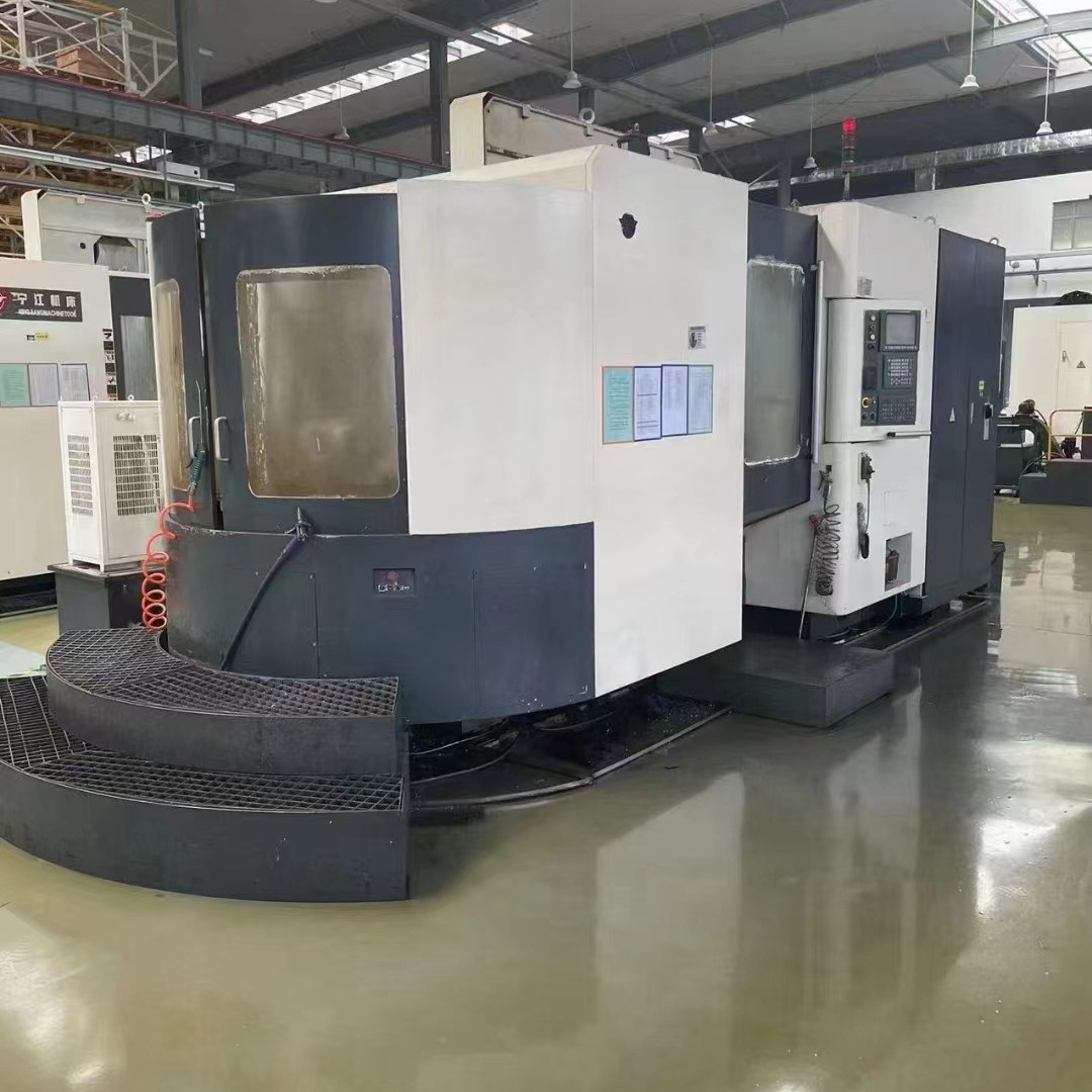 转让二手宁江THMA6350卧式加工中心主轴转速6000承重:500kg