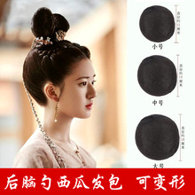 汉服假发盘发包西瓜发包纯发丝垫发球后脑勺发包古风造型打底古装