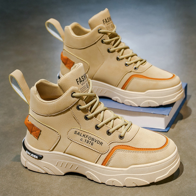 Botas Martin de alto nivel para hombres, nuevos zapatos de trabajo al aire libre de otoño para hombres, botas casuales antideslizantes, zapatos de protección laboral para hombres