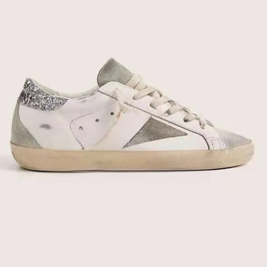 In-Stock Korean Vintage Star Dirty Shoes for Women 2025 Classic Versatile Sneakers with Internal Height Increase Dirty Cowhide White Shoes