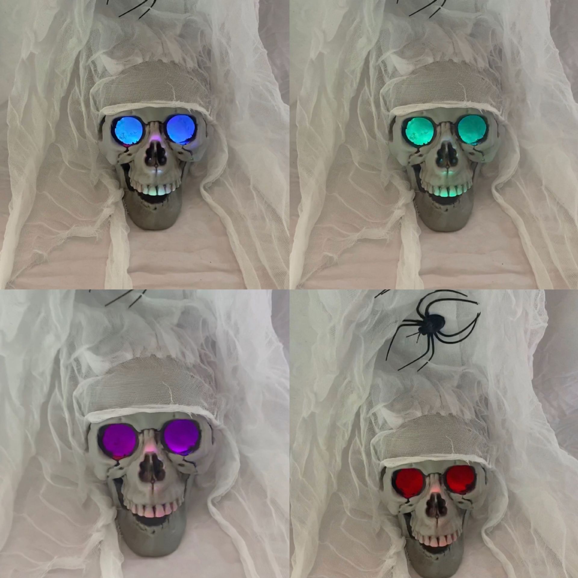 Horror accesorios colgantes calavera colgantes Halloween casa embrujada decoración aterradora iluminante con lámpara al por mayor