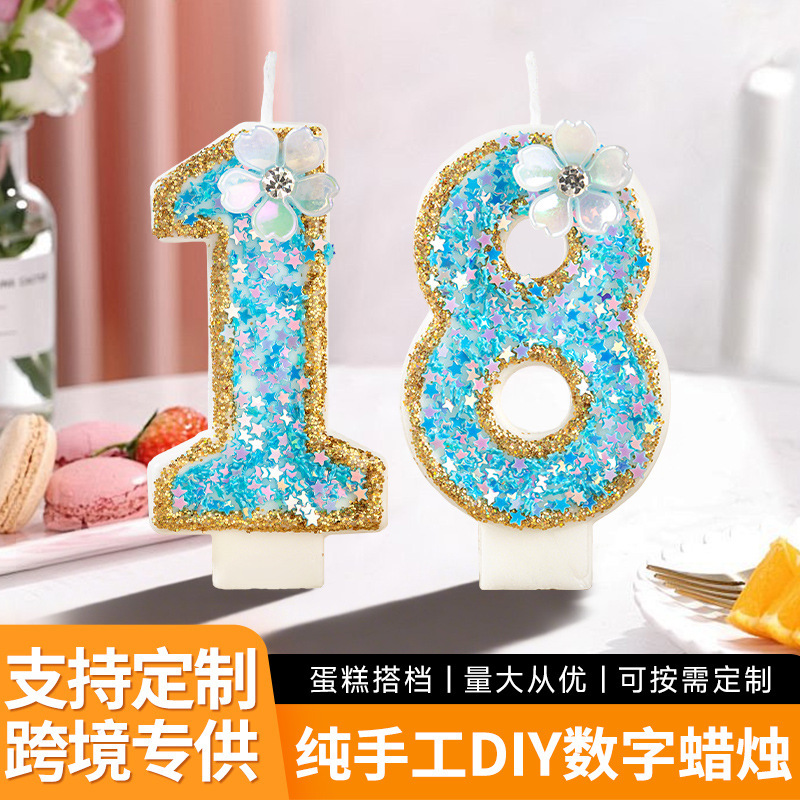 クロスボーダー誕生日デジタルキャンドル 0-9 ベーキングケーキインサート子供の赤ちゃん 1 歳の装飾クリエイティブパーティー装飾|undefined