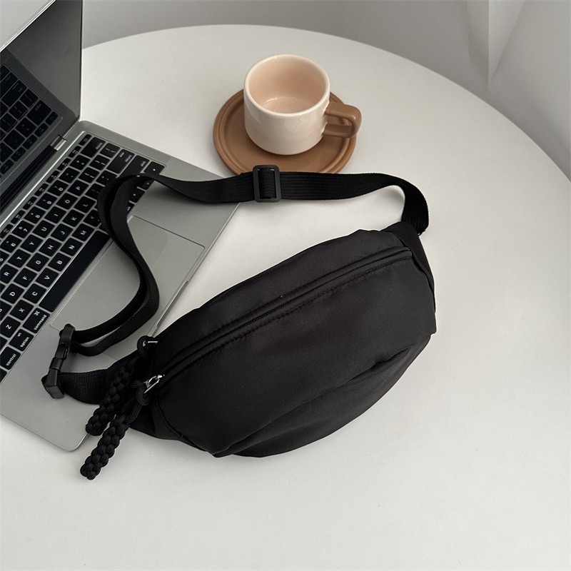 Bolso de cintura para teléfono móvil, bolso de pecho de marca a la moda para hombre, estilo japonés, sencillo, ligero, mochila pequeña de un solo hombro, bolso cruzado deportivo informal para mujer y hombre