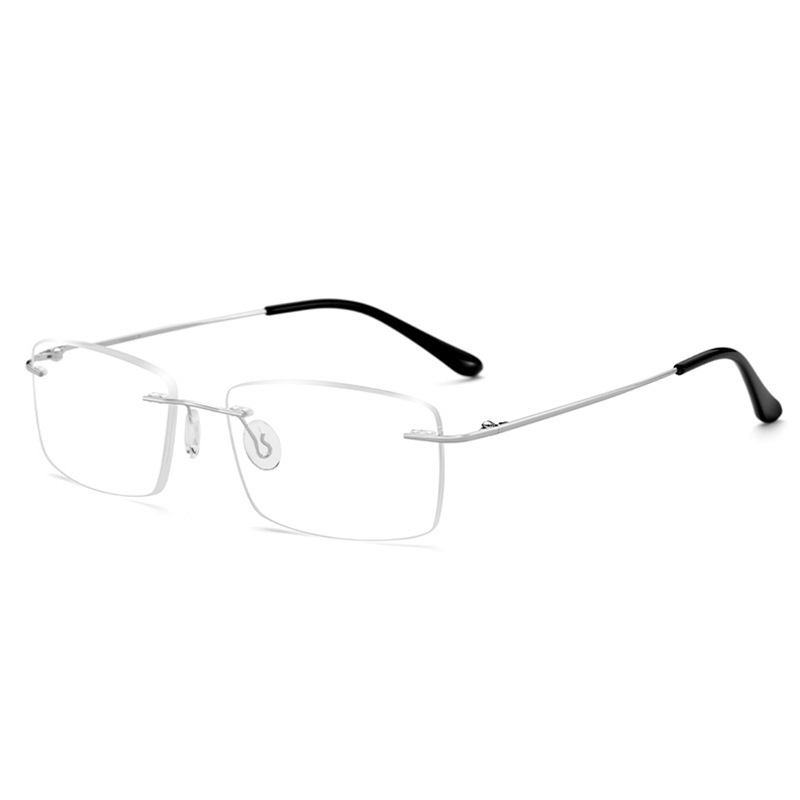 超軽量チタンフレーム抗青色光老眼鏡メンズリムレスフレーム 8161 高精細リムレス老眼鏡折りたたみ式|undefined