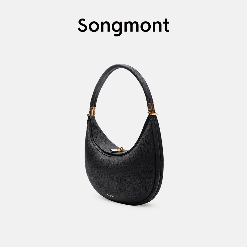 Songmont 山下裕松 ミディアム三日月バッグ デザイナー秋一層牛革三日月バッグ シングルショルダー脇バッグ|undefined