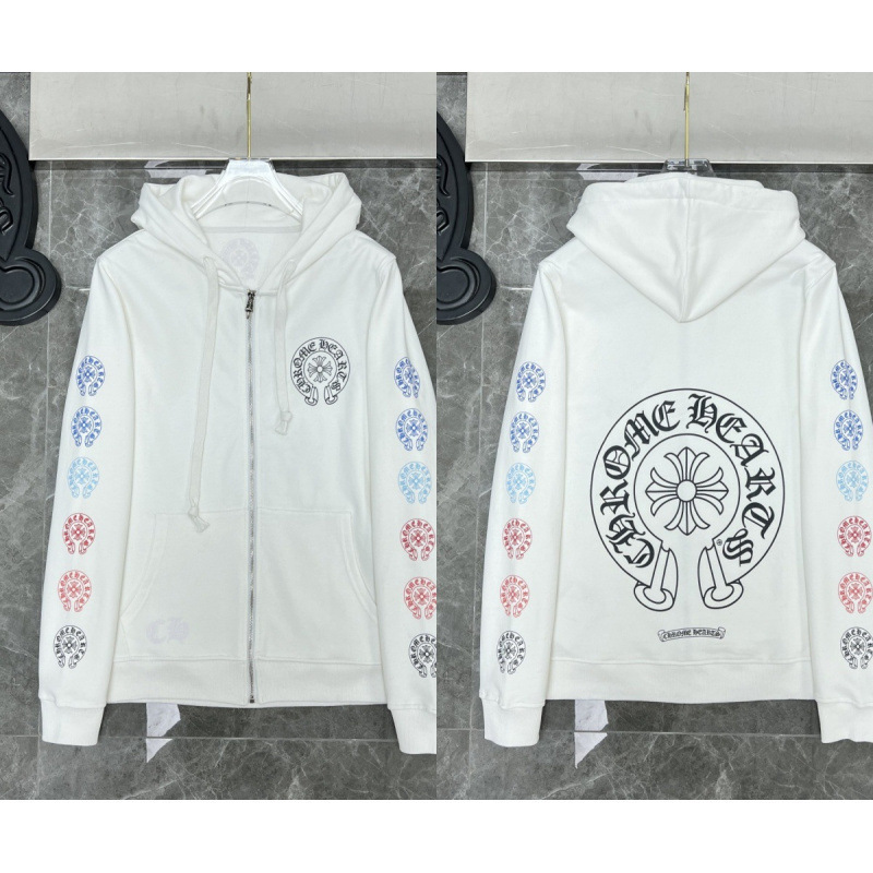 Chrome Heart Hoodie 克罗伈十字架连帽卫衣跨境宽松男女拉链帽衫|undefined