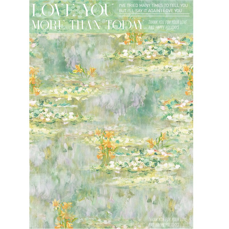 그녀에게 아트지 봄 녹색 10장, 38-49CM 10장/팩을 선물하세요.