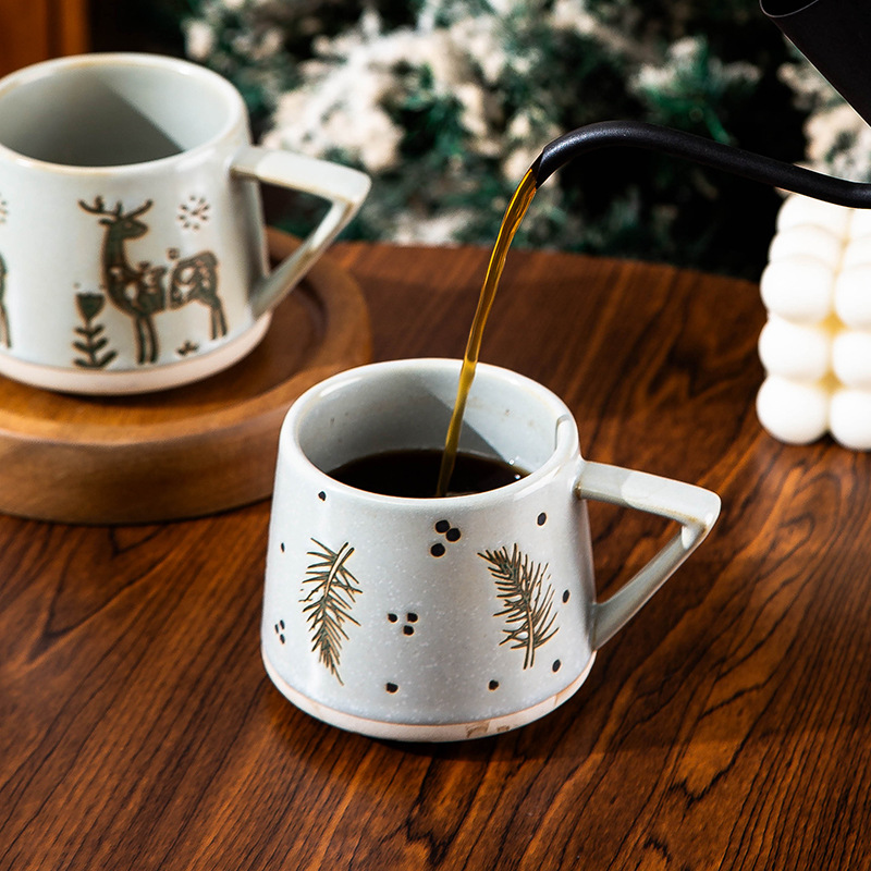 Taza de Navidad Taza de café original Taza de cerámica para el hogar Fiesta de oficina Taza de leche de desayuno Nuevo transfronterizo