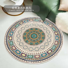 Ethnic style round carpet retro mandala floor mat bohemian bedroom carpet hanging basket mat wholesale
