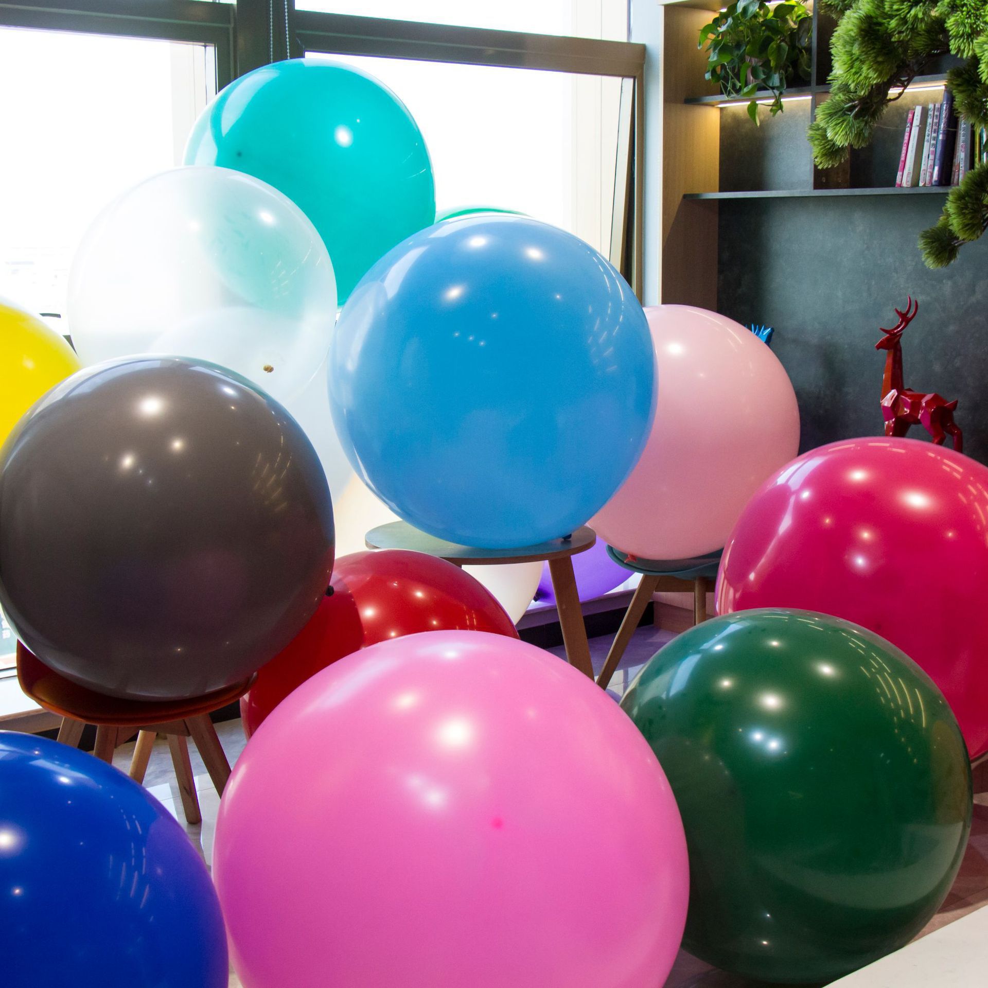 36寸加厚圓形乳膠氣球特大號正圓地爆球婚慶開業店慶裝飾氣球批發