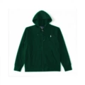 Zipper sweatshirt-dark green-white label