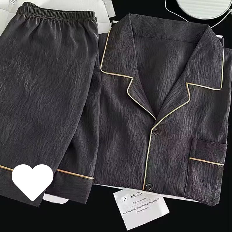 屋外で着用できる男性用パジャマ、夏用半袖ショーツ、クラウドコットンの薄いティーンエイジャーの夏用ホームウェア、メンズスーツ|undefined