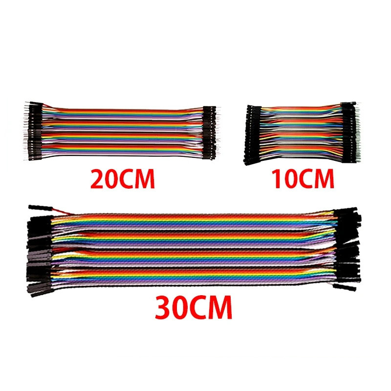 40P 彩色杜邦线 母对母 公对母 公对公1排组合 10CM/20CM/30/CM