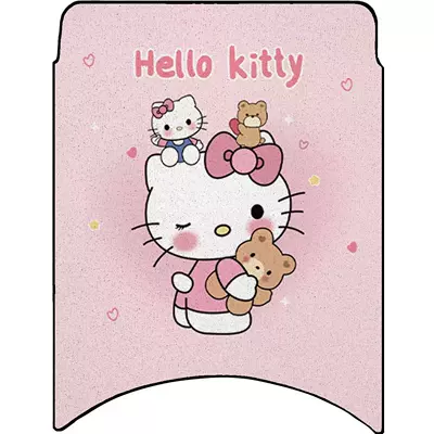 Pure Black No.9 Q70c/Q80C/Q85C Specialized Floor Mat, Silk Loop, Waterproof, Non-Slip, Wear-Resistant Foot Pad (Electric vehicle foot mat) - hello-kitty-powder-with-magic-tape-q70cq80cq85c