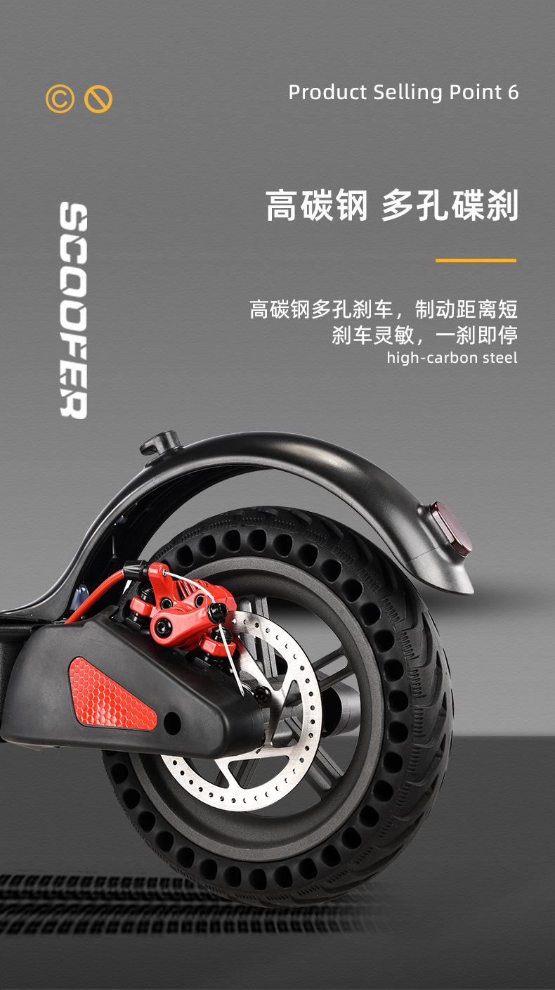 Overseas warehouse straight hair 8.5 inch foldable electric scooter 350W adult scooter pedal scooter