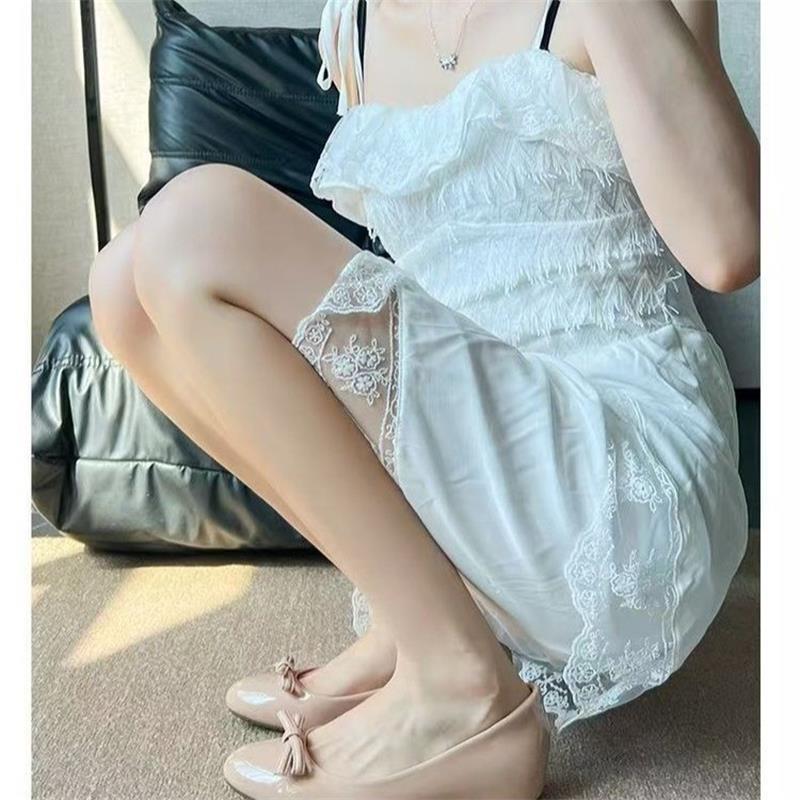 Hermoso arco rosa desnudo un pedazo de zapatos de una sola mujer 2026 primavera y verano nuevos zapatos de ballet de viaje retro