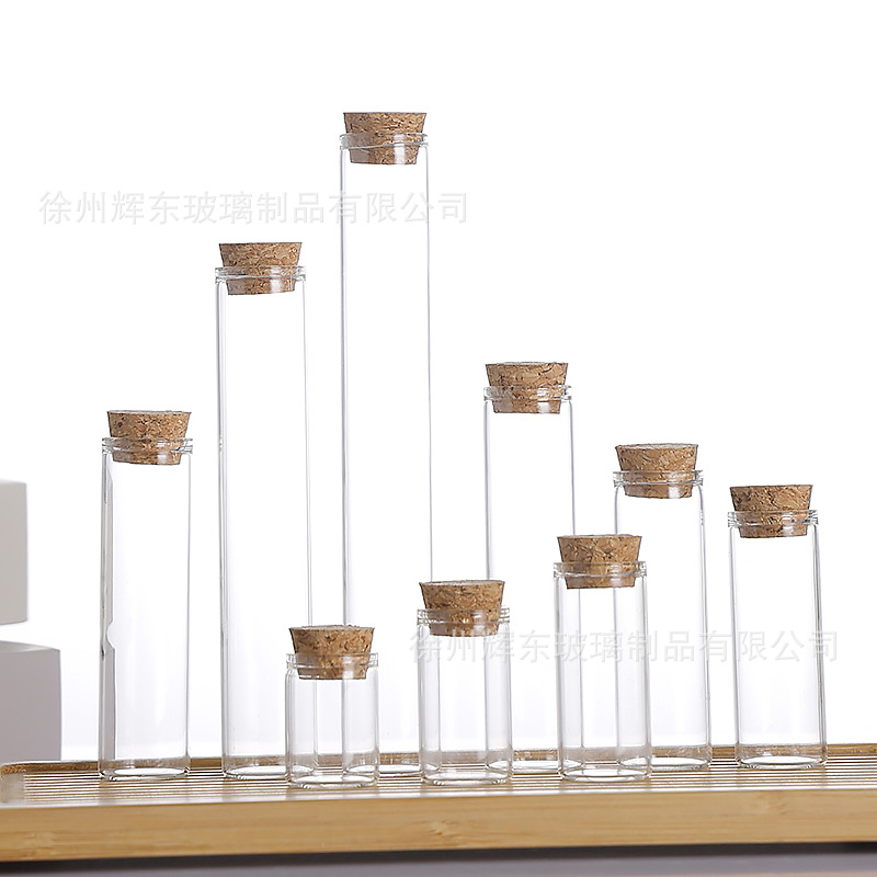 Botella de tubo de tapón de madera, botella de deseos de alto silicio, diámetro de 22 mm, botella de cordyceps transparente, botella de embalaje directo, gran precio. image 4