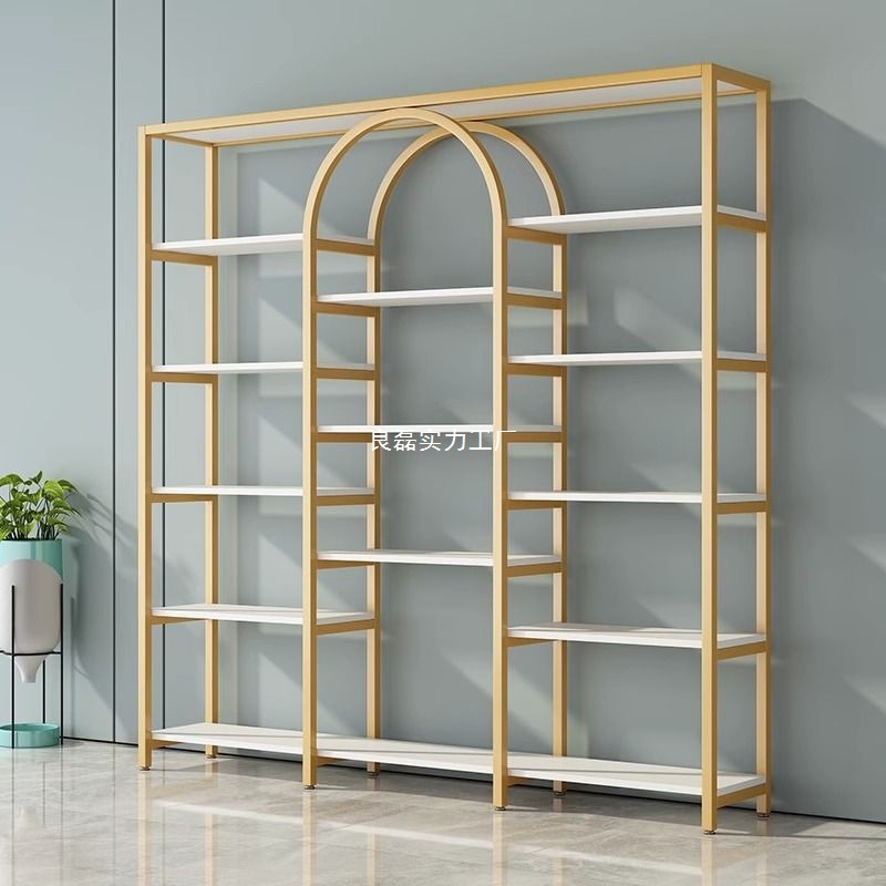 轻奢多功能展示架美甲化妆品置物展柜适用于美容院鞋包展示