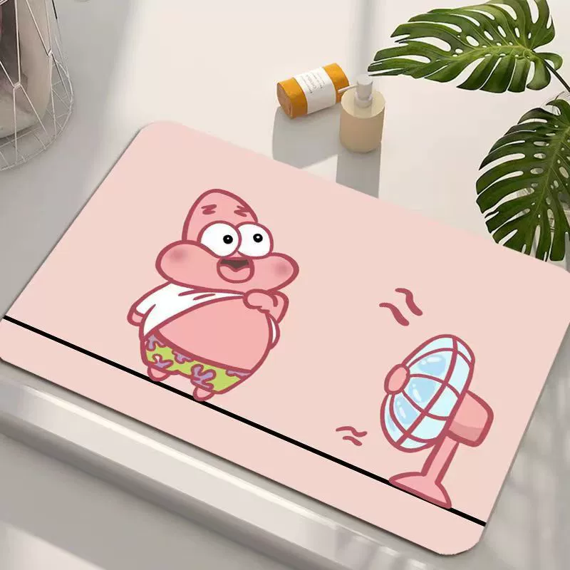 Детский Cartoon губчатый коврик, впитывающий воду нескользящий банный коврик, различные размеры 30×40–80×120 см