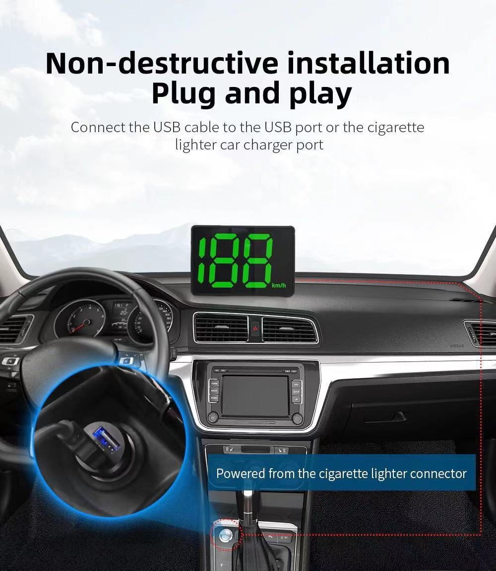 HUD Head-Up Display, Car Speed Display (KM/H, MPH), can be shipped on behalf of customers [Exclusively for cross-border e-commerce]