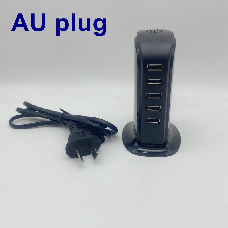 Cargador USB vertical de escritorio, 5 puertos, 5V4A 20W, cargador multipuerto de fábrica al por mayor