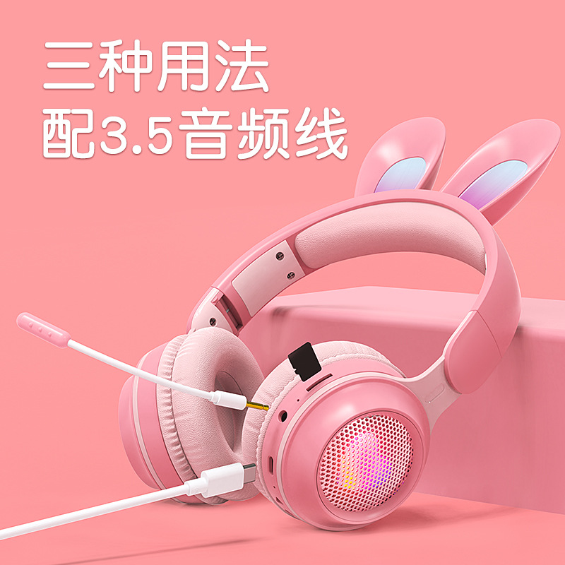 KE-11 Rabbit Ears Head-mounted Bluetooth Headset LED Luminous…