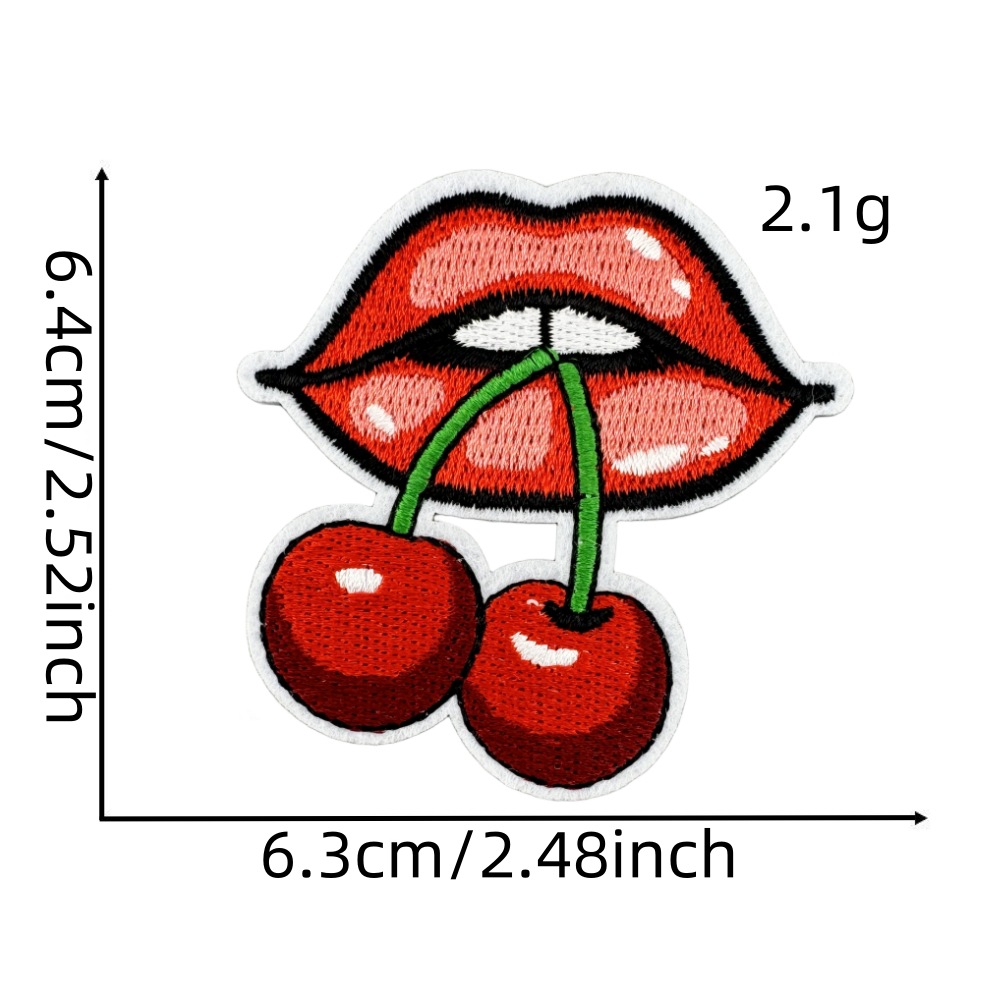 3g Weight Clothing Sticker Patches Classification 1 Piece, 1 Set Quantity Nonwoven, Polyester Material Letter, Cherry Pattern Cute Style 1 Piece 1 Set Cute Letter Cherry Nonwoven Polyester Clothing Sticker Patches 6
