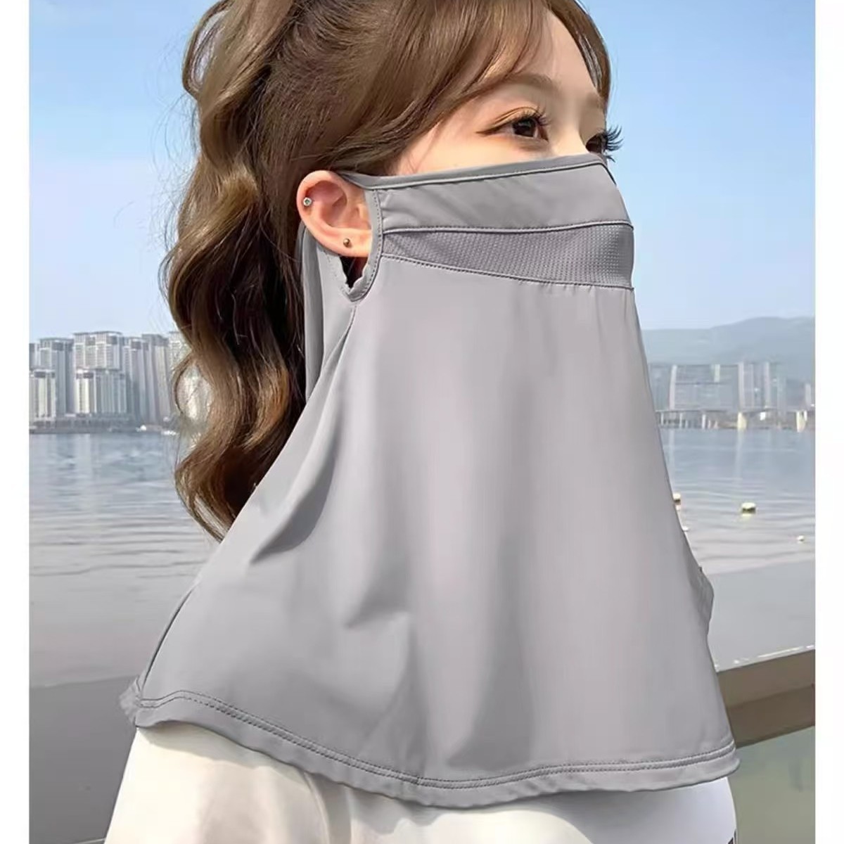 冰丝防晒面罩女夏季新款透气脸基尼户外防紫外线面纱骑行遮阳面纱
